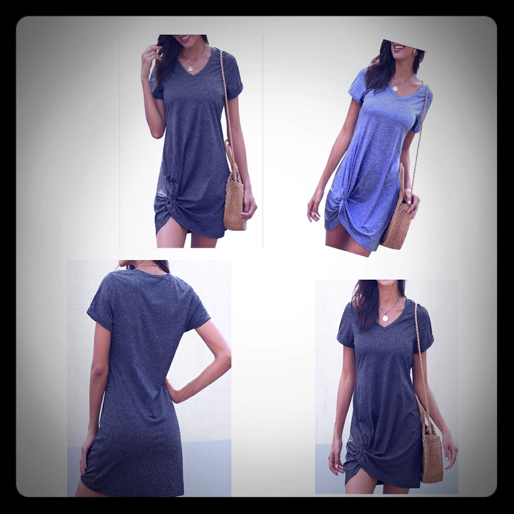 Poüpèe knot T-shirt dress (S,M,L,XL)
